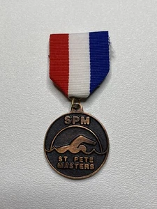 Swimming Medal St Pete Masters Bronze with Ribbon Florida St. Petersburg - Picture 1 of 2