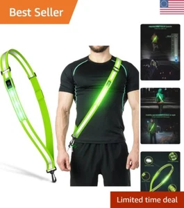 High Visibility One-Size Reflective Sash with LED Lights for Night Safety - Picture 1 of 9