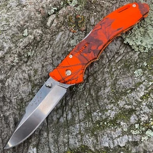 BUCK KNIVES BANTAM BLW KNIFE MOSSY OAK ORANGE CAMO - Picture 1 of 9