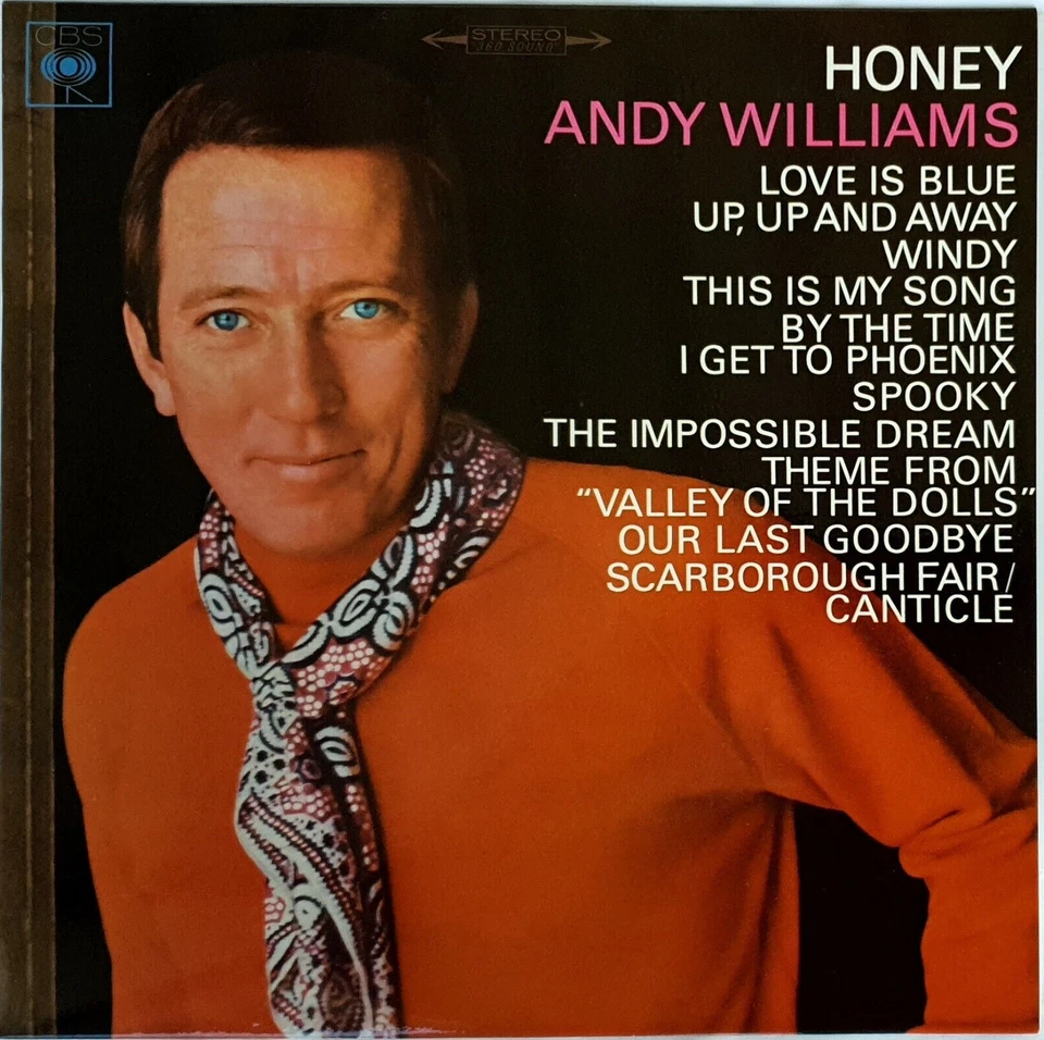 Andy Williams – Honey Vinyl LP 1968 CBS Records Australia SBP 233540 - Image 1 of 1