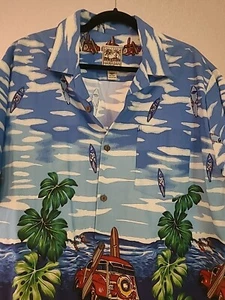 Camisa Hawaiana Clásica Steve & Barry's Para Hombres Talla L Woody Wagon Surf ¡EN OFERTA! - Imagen 1 de 4