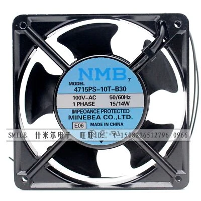 Ventilador cuadrado servidor NMB-MAT 4715PS-10T-B30 AC 100V 14/13W 50/60Hz 120x120x38mm Foto 1 de 3
