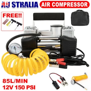 HEAVY DUTY 12V Portable Car Air Compressor Auto Tire Pump Tyre Inflator 150 PSI - Picture 1 of 15