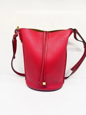 Bolso de Hombro LOEWE Gate Bucket Mini Cadena Cuero Rojo Usado Mujer Foto 1 de 4