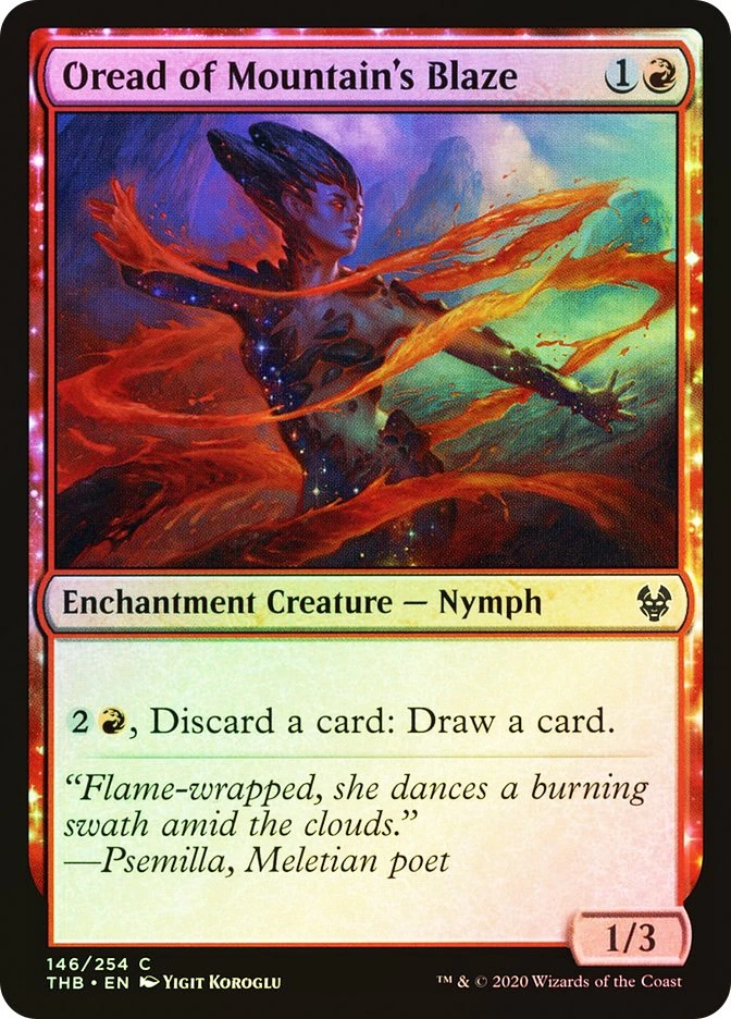 MTG FOIL Oread of Mountain's Blaze  - Theros Beyond Death #146 - Image 1 of 1