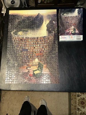 InGooood Rompecabezas de Madera Biblioteca Fantasía Serie con Bolsa Morada, Póster y más Foto 1 de 4