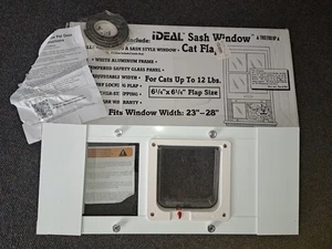 Ideal Pet Sash Window Cat Flap  33"-38" Window Widths Flap  6.25” X 6.25"  - Picture 1 of 1