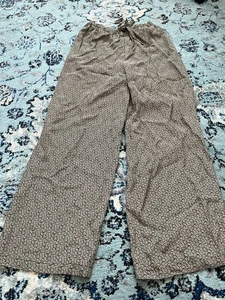 Vintage 80s 90s GAP Women Pull On Pants Floral Tie Front Drawstring Size Medium - Picture 1 of 7