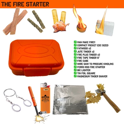Fire Starter Kit Bushcraft Camping Hiking Survival Emergency Prepper - Image 1 of 4
