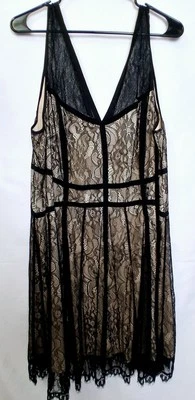 Torrid Babydoll Lined, Black Lace Dress Size 20 - Image 1 of 4