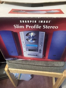 Sharper Image Slim Profile Stereo  Cd  Cassette & AM/FM Tuner  - Picture 1 of 14