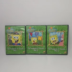 SpongeBob SquarePants Complete 1st Season 3-Disc DVD Set DISCS EXCELLENT COND. - Foto 1 di 18