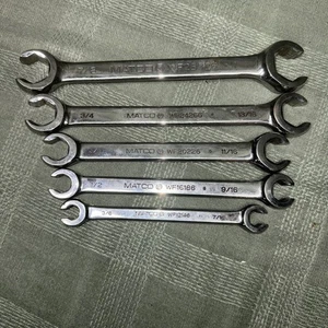 Juego de llaves de línea de tuerca acampanada Matco Tools EE. UU. 5 piezas SAE 3/8”-1” WF12146-WF28326 - Limpio - Imagen 1 de 7