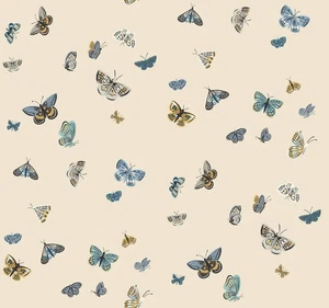 Rifle Paper Co RF7412 Butterfly House Linen Wallpaper - Picture 1 of 5