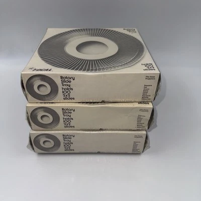 Lot 3 Rotary Slide Tray Focal Kmart Brand Each Holds 100 Slides Vintage 70s 80s - Image 1 of 4