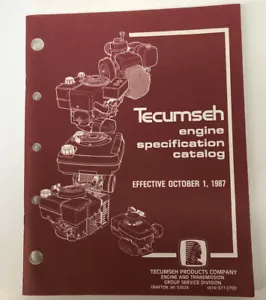 1987 Tecumseh Engine Specification Catalog - Bild 1 von 2