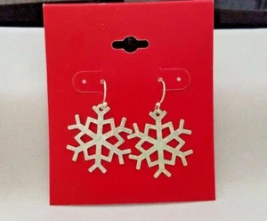 SCHNEEFLOCKEN Silber Ohrringe WEIHNACHTEN Feiertage Neu mit Etikett Hänger Geschenk - Bild 1 von 1