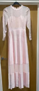 NEW TED BAKER ONE OF A FEW LIMITED COLLECTION PALE PINK MAXI DRESS AVIIA Uk 6 - Picture 1 of 8