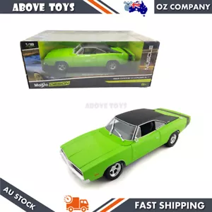 MAISTO Precision Model Car 1969 Dodge Charger R/T Green Scale 1:18 - Picture 1 of 4