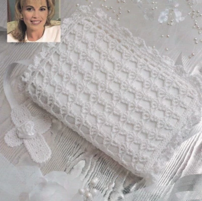 Crochet Pattern Instructions BRIDE'S BIBLE Cover & Cross Bookmark - Image 1 of 2