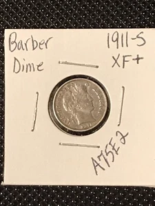 1911-S Barber Dime XF+ **Some Cleaning** - Picture 1 of 4