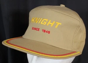 Vtg Snap Back Hat Cap Knight Since 1945 Embroidered Rural Farming Chemical Feed? - Picture 1 of 9