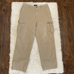 Vintage Abercrombie & Fitch Cargohose Herren 32 x 29 hellbraun Doppelknie Fallschirmjäger - Bild 1 von 18