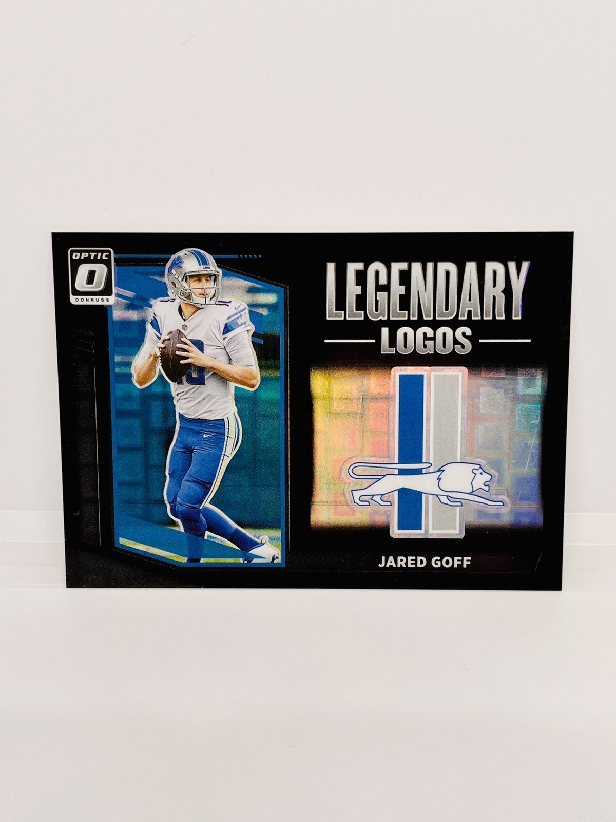 2021 Donruss Optic JARED GOFF Legendary Logos Black Pandora Prizm /25 Lions