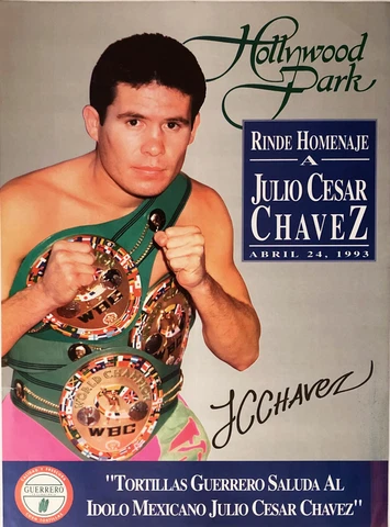 Vintage Original Julio Cesar Chavez Promotional Boxing Fight Poster Cover