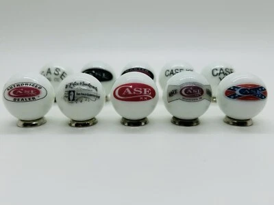 10 Case XX Knife-Knives Advertising ONE INCH Glass Shooter Marbles & Stands. - Image 1 of 4