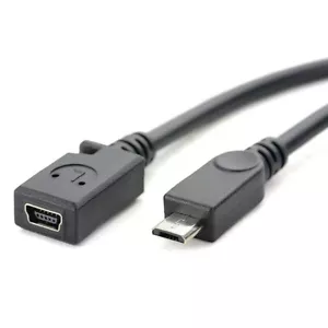 8 Inch USB 2.0 Micro B 5-pin Male to Mini B 5-pin Female Adapter Cable / Cord - Picture 1 of 3