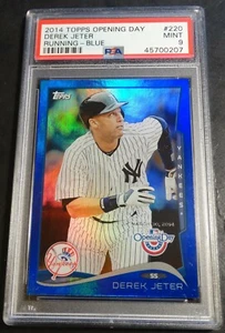 Derek Jeter Topps 2014 día de apertura refractor azul #220 PSA 9 1587/2014 - Imagen 1 de 2