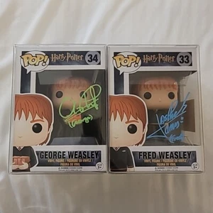 Harry Potter Weasley Twins Signed Funko Pops # 33,34. Hand Signed At... - Picture 1 of 19