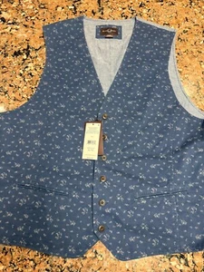 Black Brown 1826 Vest Mens Sz XL 405 Moonstone Blue NEW NWT - Picture 1 of 6