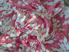 Baumwollstoff 100%BW leichte Qualität Blumenmuster weiß-pink-rosa 1,43 x 2,50Mtr