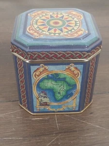 VTG Global Map Ships Compass Tin Canister 4x4x4” - Picture 1 of 6