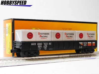 MTH RAILKING SOUTHERN PACIFIC SP GONDOLA CAR W/ CRATES O GAUGE car 30-72253 NEW - Image 1 of 4