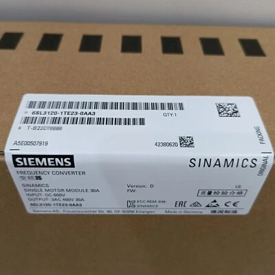 New Siemens 6SL3 120-1TE23-0AA3 6SL3120-1TE23-0AA3 SINAMICS S120 Double Motor - Image 1 of 4