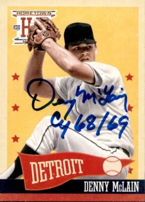 Denny McLain Signed 2013 Panini Hometown Heroes Card #47 Detroit Tigers - Image 1 of 2