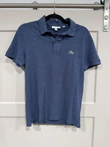 Lacoste Polo Shirt - Boys/Youth Size S Blue, Pre-owned - Picture 1 of 8
