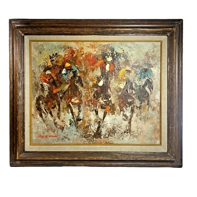 油画爱德华·巴顿赛马骑师原版厚颜无耻印象派 20 — 第 1/4 张图片