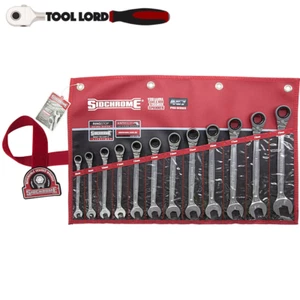 Sidchrome 12 Piece Metric Ring & Open End Ratchet Spanner Set 8-19mm SCMT22298 - Picture 1 of 3
