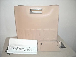 On Sale!!! 3.1 Phillip Lim AMAZE TOTE Handbag & Wristlet SET in "NUDE" Leather - Picture 1 of 9