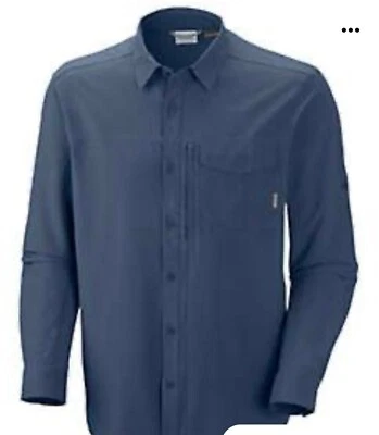 Camisa de manga larga Columbia Global Adventure II para hombre - azul Foto 1 de 2