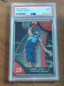 2007-08 Topps Finest LeBron James #40 PSA 9 MINT - Picture 1 of 2
