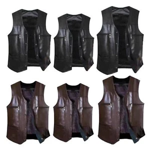 Chaleco utilitario ligero para hombre de cuero PU para viajes, invierno, caza - Imagen 1 de 20