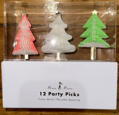 Meri Meri Winter Holiday Christmas Trees Cupcakes Appetizers Party Picks 12 Pcs - Image 1 of 3