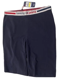 Tommy Jeans Damen Logo Bikes Short Farbe Navy/Dunkelblau Größe M Gummizug Warteband - Bild 1 von 12