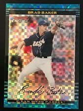 2002 Bowman Chrome Draft Brad Baker x-Fractors #BDP126 /150 Padres