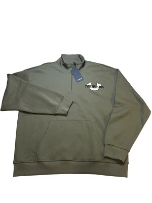 Pullover True Religion Talla Grande Herradura Logo Simulado Media Cremallera NUEVO Kalamata Foto 1 de 4
